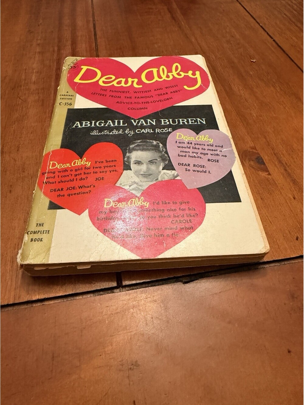 Dear Abby by Abigail Van Buren (1959) Vintage Paperback Cardinal Edition C-356